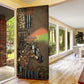 Personalized Burkina Faso Door Cover African Tribal Horse Patchwork Style - African Pride