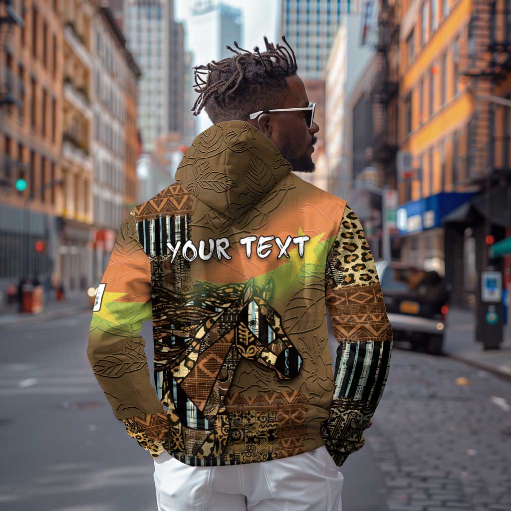 Personalized Burkina Faso Hoodie African Tribal Horse Patchwork Style - African Pride