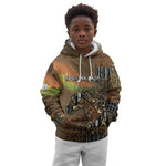 Personalized Burkina Faso Kid Hoodie African Tribal Horse Patchwork Style - African Pride