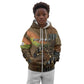 Personalized Burkina Faso Kid Hoodie African Tribal Horse Patchwork Style - African Pride