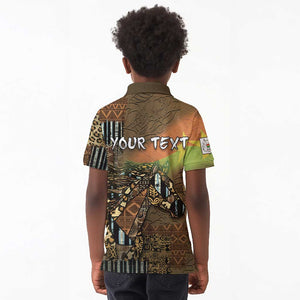 Personalized Burkina Faso Kid Polo Shirt African Tribal Horse Patchwork Style - African Pride