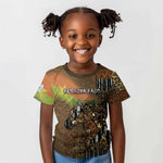 Personalized Burkina Faso Kid T shirt African Tribal Horse Patchwork Style - African Pride