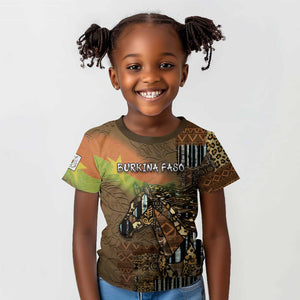Personalized Burkina Faso Kid T shirt African Tribal Horse Patchwork Style - African Pride