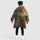 Personalized Burkina Faso Kid Wearable Blanket Hoodie African Tribal Horse Patchwork Style - African Pride