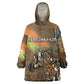 Personalized Burkina Faso Kid Wearable Blanket Hoodie African Tribal Horse Patchwork Style - African Pride