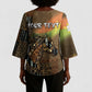 Personalized Burkina Faso Kimono Sleeve Blouse African Tribal Horse Patchwork Style - African Pride