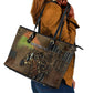 Burkina Faso Leather Tote Bag African Tribal Horse Patchwork Style - African Pride