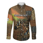Personalized Burkina Faso Long Sleeve Button Shirt African Tribal Horse Patchwork Style - African Pride