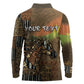 Personalized Burkina Faso Long Sleeve Polo Shirt African Tribal Horse Patchwork Style - African Pride
