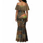 Personalized Burkina Faso Mermaid Dress African Tribal Horse Patchwork Style - African Pride