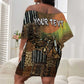 Personalized Burkina Faso Off Shoulder Short Dress African Tribal Horse Patchwork Style - African Pride