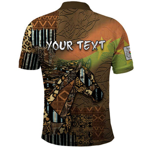 Personalized Burkina Faso Polo Shirt African Tribal Horse Patchwork Style - African Pride