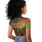 Personalized Burkina Faso Raglan Cropped T shirt African Tribal Horse Patchwork Style - African Pride