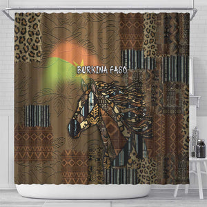 Burkina Faso Shower Curtain African Tribal Horse Patchwork Style - African Pride