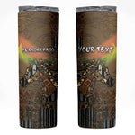 Personalized Burkina Faso Skinny Tumbler African Tribal Horse Patchwork Style - African Pride