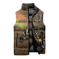 Personalized Burkina Faso Sleeveless Puffer Jacket African Tribal Horse Patchwork Style - African Pride