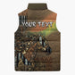 Personalized Burkina Faso Sleeveless Puffer Jacket African Tribal Horse Patchwork Style - African Pride