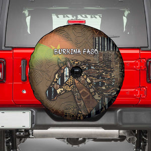 Burkina Faso Spare Tire Cover African Tribal Horse Patchwork Style - African Pride