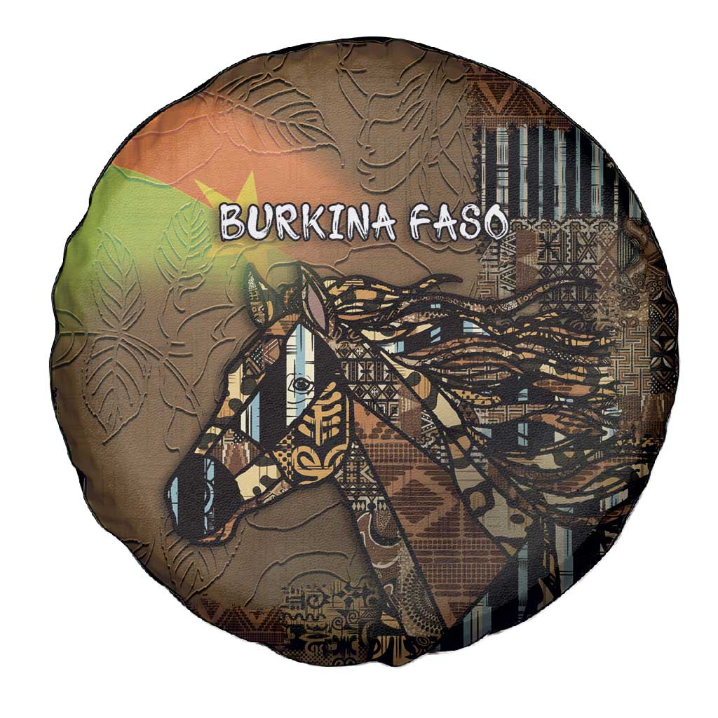 Burkina Faso Spare Tire Cover African Tribal Horse Patchwork Style - African Pride