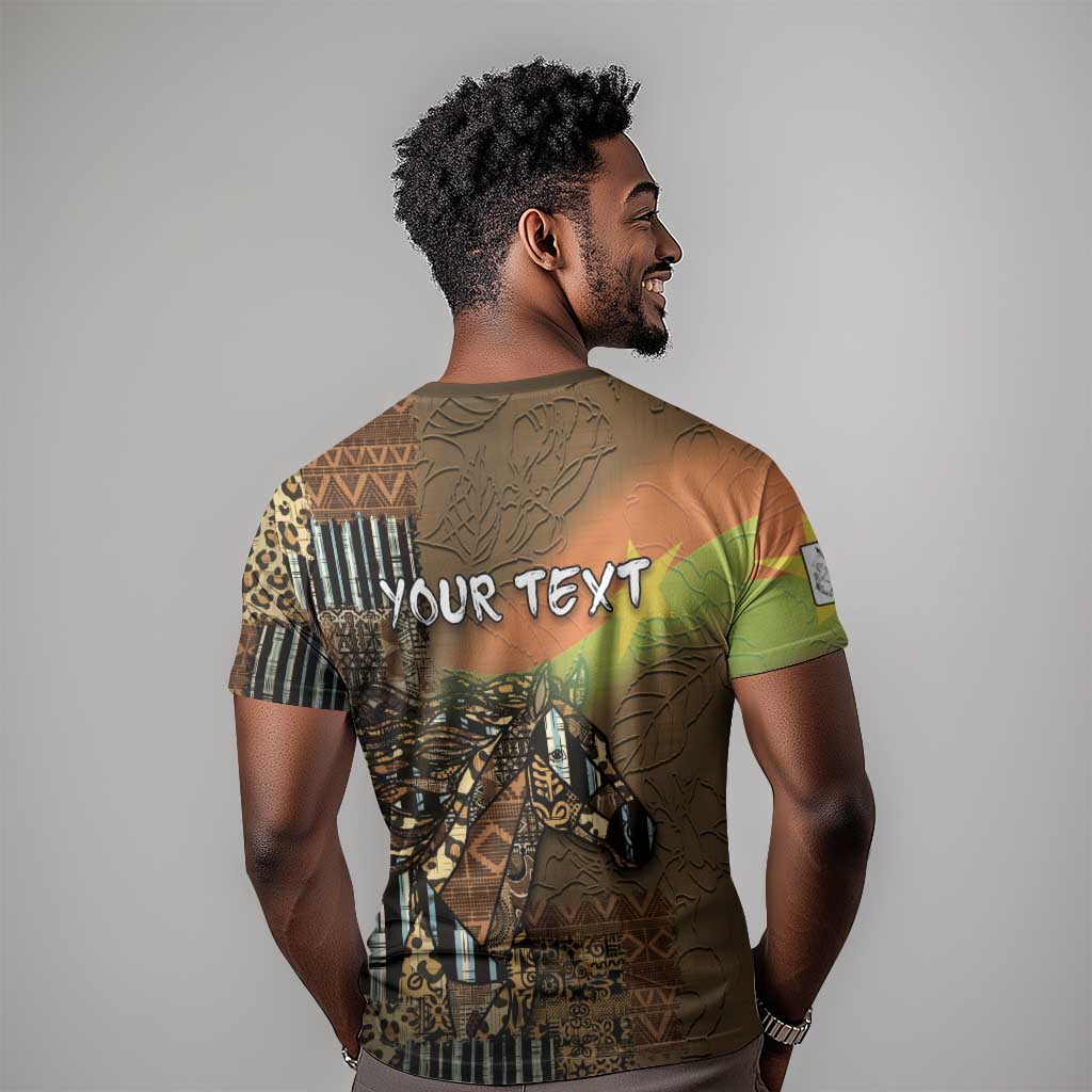 Personalized Burkina Faso T shirt African Tribal Horse Patchwork Style - African Pride