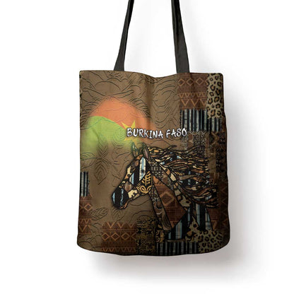 Burkina Faso Tote Bag African Tribal Horse Patchwork Style - African Pride
