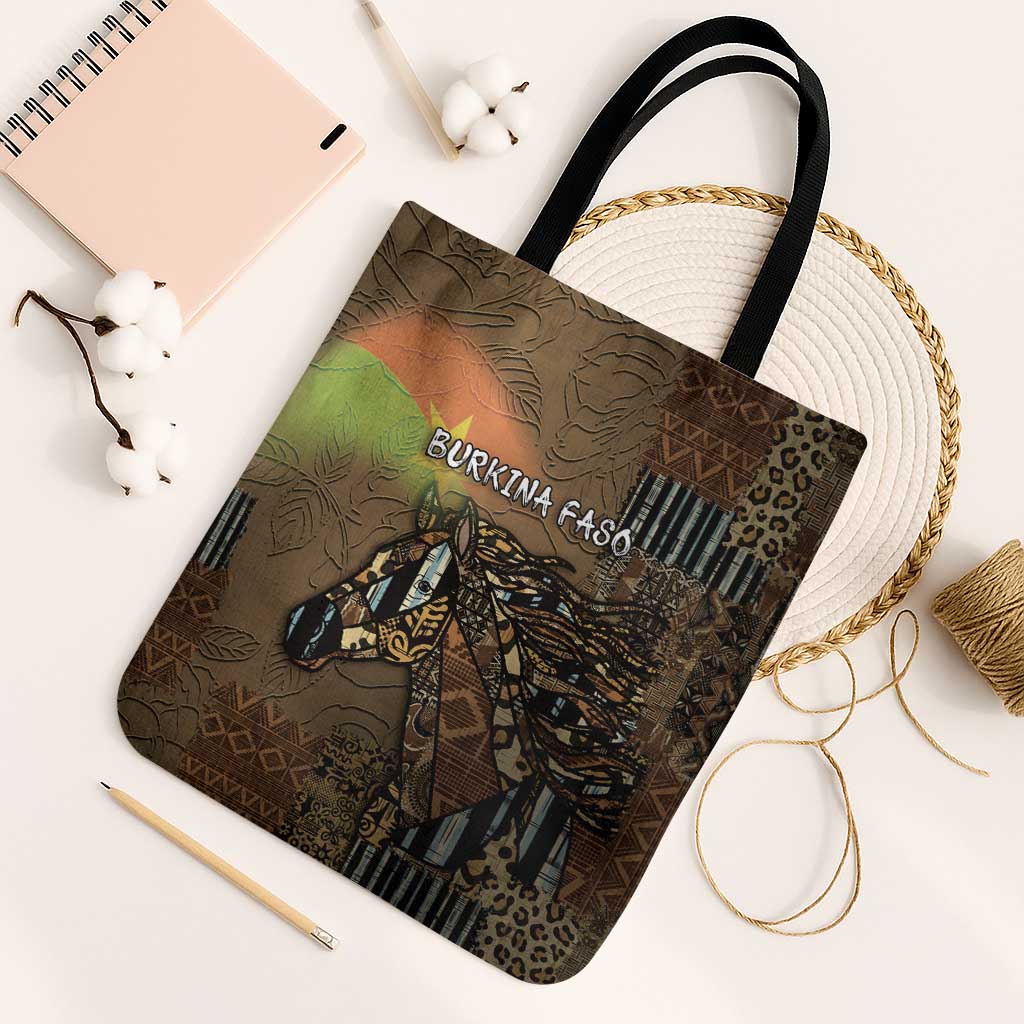 Burkina Faso Tote Bag African Tribal Horse Patchwork Style - African Pride