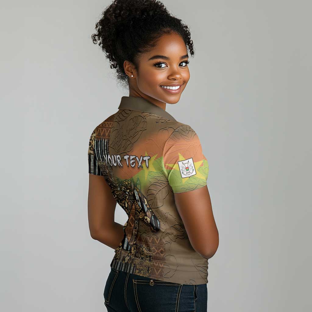 Personalized Burkina Faso Women Polo Shirt African Tribal Horse Patchwork Style - African Pride