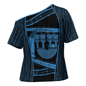 Egypt Menat Cross Shoulder Shirt Ancient Mythology Goddess Hathor Necklace