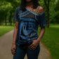 Egypt Menat Cross Shoulder Shirt Ancient Mythology Goddess Hathor Necklace