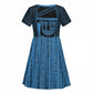 Egypt Menat Kid Short Sleeve Dress Ancient Mythology Goddess Hathor Necklace