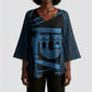 Egypt Menat Kimono Sleeve Blouse Ancient Mythology Goddess Hathor Necklace