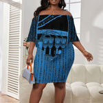 Egypt Menat Off Shoulder Short Dress Ancient Mythology Goddess Hathor Necklace
