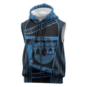 Egypt Menat Sleeveless Zip Hoodie Ancient Mythology Goddess Hathor Necklace
