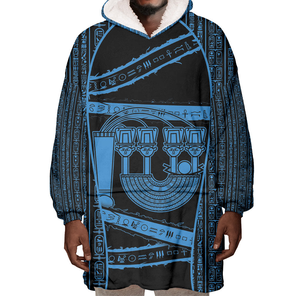 Egypt Menat Wearable Blanket Hoodie Ancient Mythology Goddess Hathor Necklace