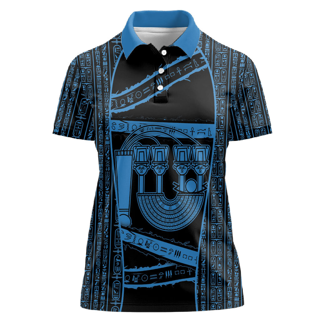 Egypt Menat Women Polo Shirt Ancient Mythology Goddess Hathor Necklace
