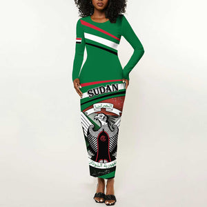 African Sudan Long Sleeve Bodycon Dress Victory Is Ours - African Pride