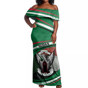 African Sudan Off Shoulder Maxi Dress Victory Is Ours - African Pride