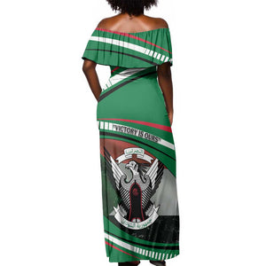 African Sudan Off Shoulder Maxi Dress Victory Is Ours - African Pride