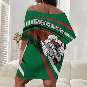 African Sudan Off Shoulder Short Dress Victory Is Ours - African Pride
