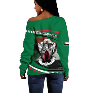 African Sudan Off Shoulder Sweater Victory Is Ours - African Pride