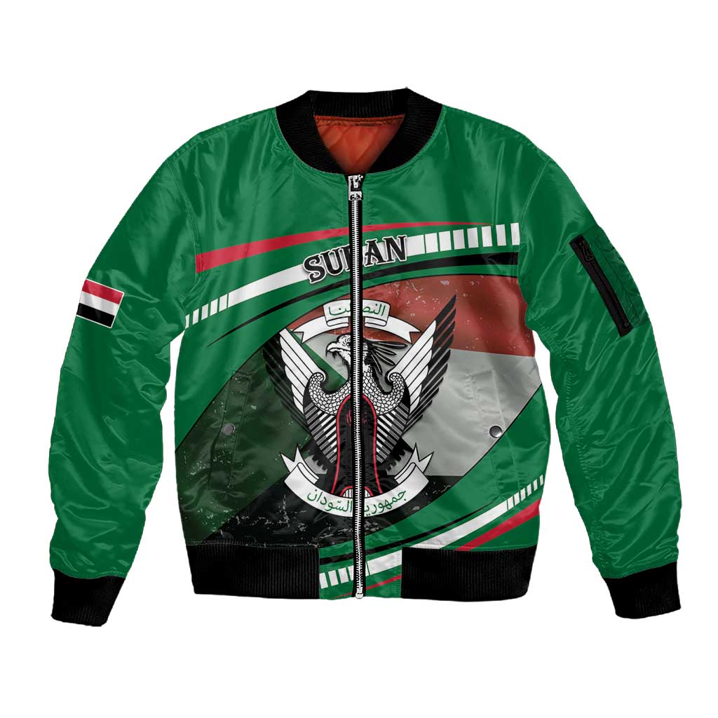 African Sudan Sleeve Zip Bomber Jacket Victory Is Ours - African Pride