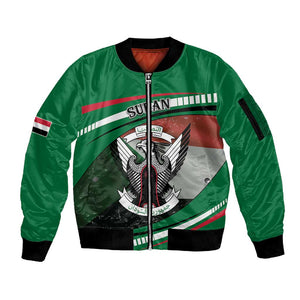 African Sudan Sleeve Zip Bomber Jacket Victory Is Ours - African Pride