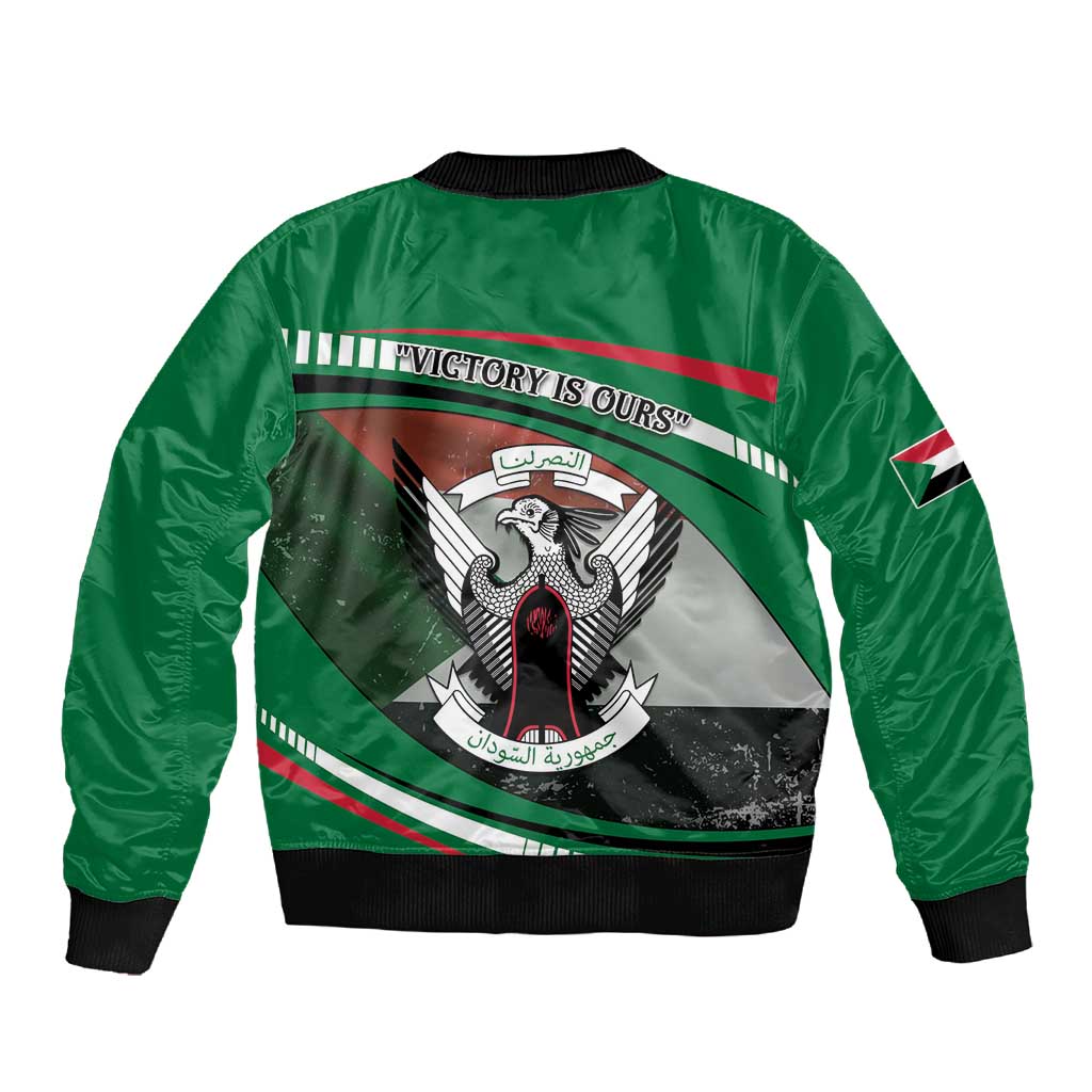 African Sudan Sleeve Zip Bomber Jacket Victory Is Ours - African Pride
