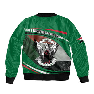 African Sudan Sleeve Zip Bomber Jacket Victory Is Ours - African Pride