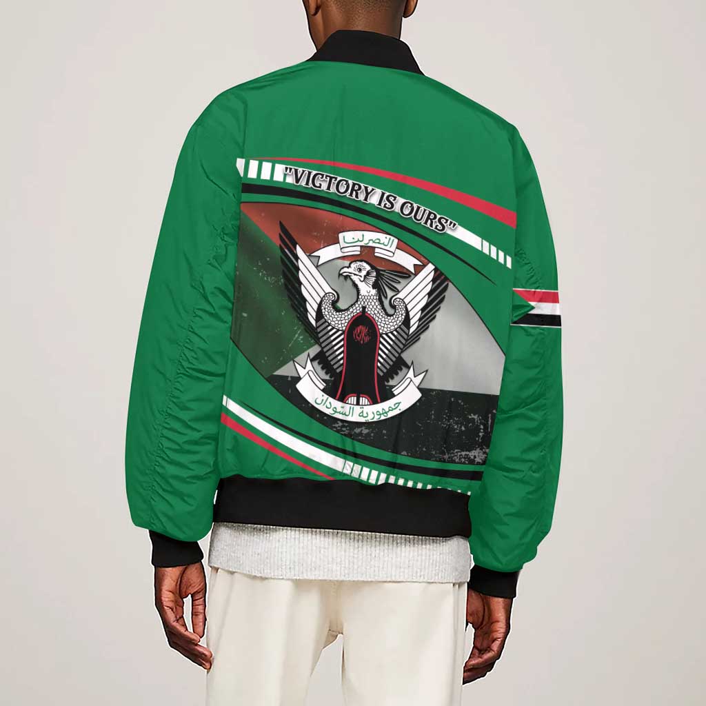 African Sudan Sleeve Zip Bomber Jacket Victory Is Ours - African Pride