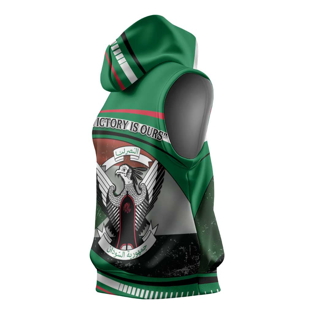 African Sudan Sleeveless Hoodie Victory Is Ours - African Pride