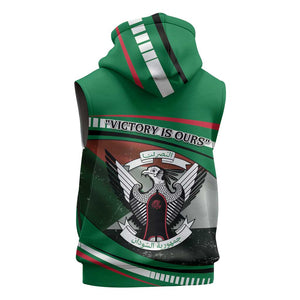 African Sudan Sleeveless Zip Hoodie Victory Is Ours - African Pride