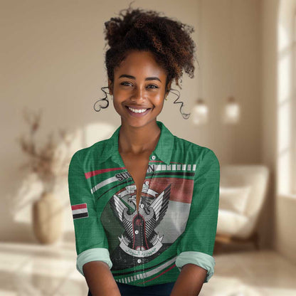 African Sudan Women Casual Shirt Victory Is Ours - African Pride