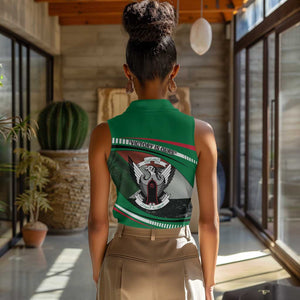 African Sudan Women Sleeveless Polo Shirt Victory Is Ours - African Pride