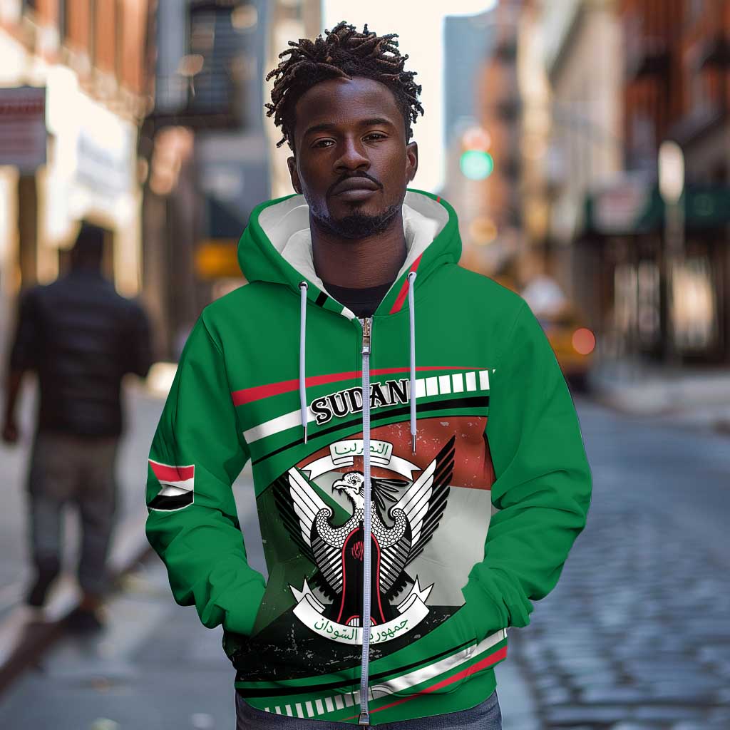 African Sudan Zip Hoodie Victory Is Ours - African Pride